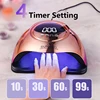 280W 66 LEDs UV LED Nail Lamp for Professional Nails Gel Polish Fast Curing Electroplated Drying Light Lamps 4 Timer Setting 3