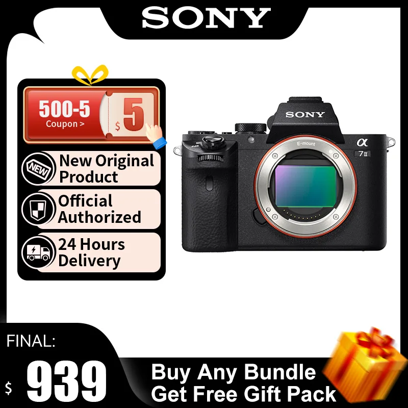 Sony A7 II Full Frame Mirrorless Camera Professional Compact Digital Camera for Photography 24