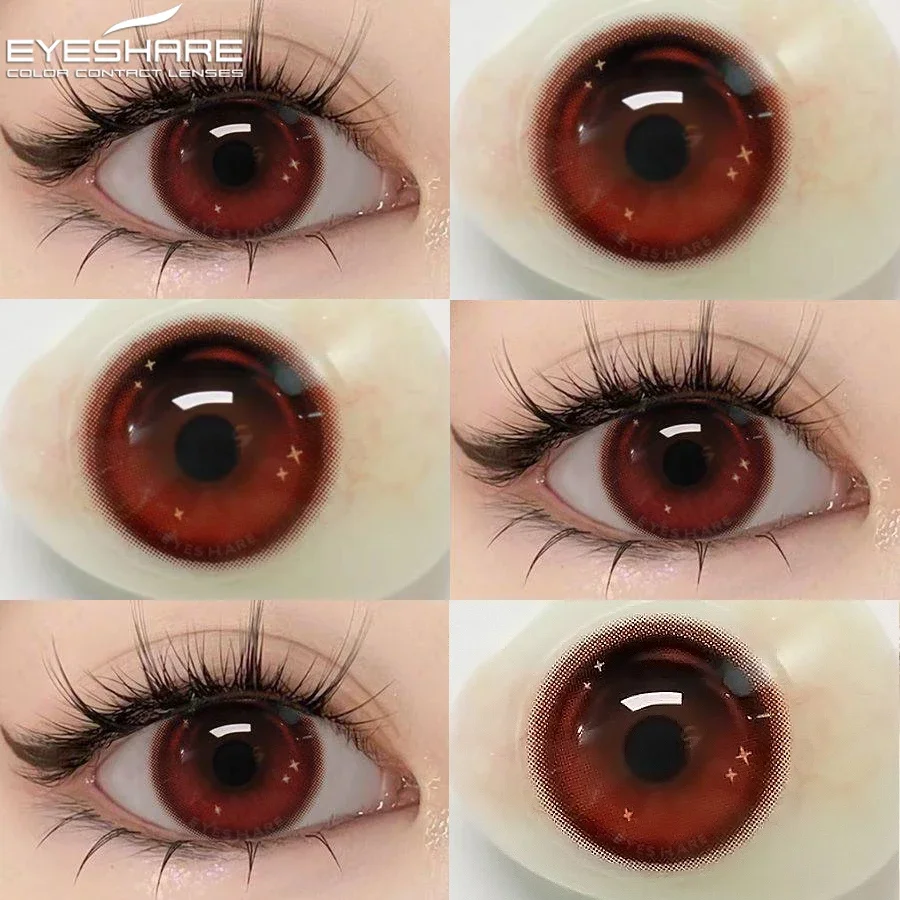 EYESHARE 1 Pair New Colored Contact Lenses for Eyes Red Contacts Lenses Yearly Natural Fashion Blue Eyes Contacts Korean Lenses