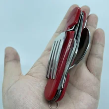

Detachable Multi Tool Spoon Fold Spork Fork Portable Picnic Camp Flatware Tableware Knife Cutlery Bottle Can Opener Outdoor