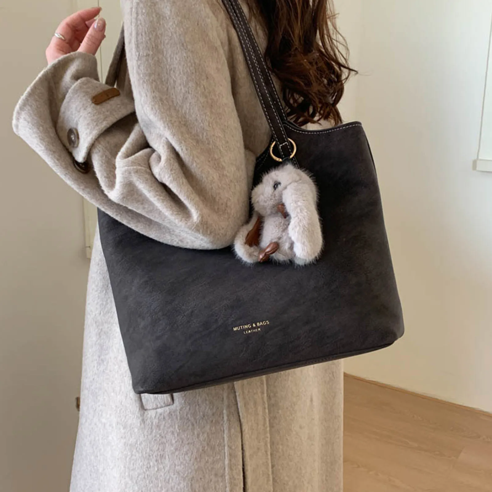 Women PU Leather Shoulder Bag with Adjustable Strap Underarm Bag Commuter Bag for Work Shopping Travel Daily