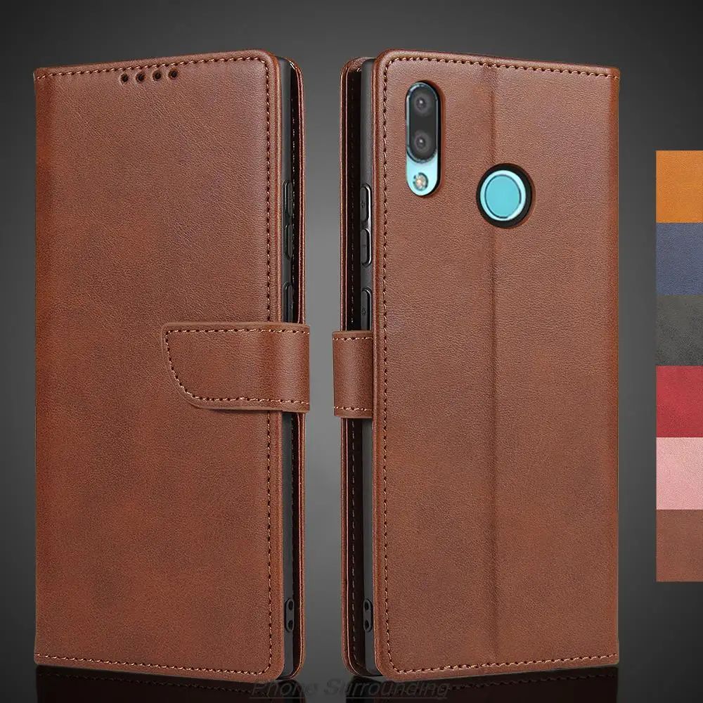 Elegant PU Leather Wallet Flip Case – Retro Protective Cover with Lanyard