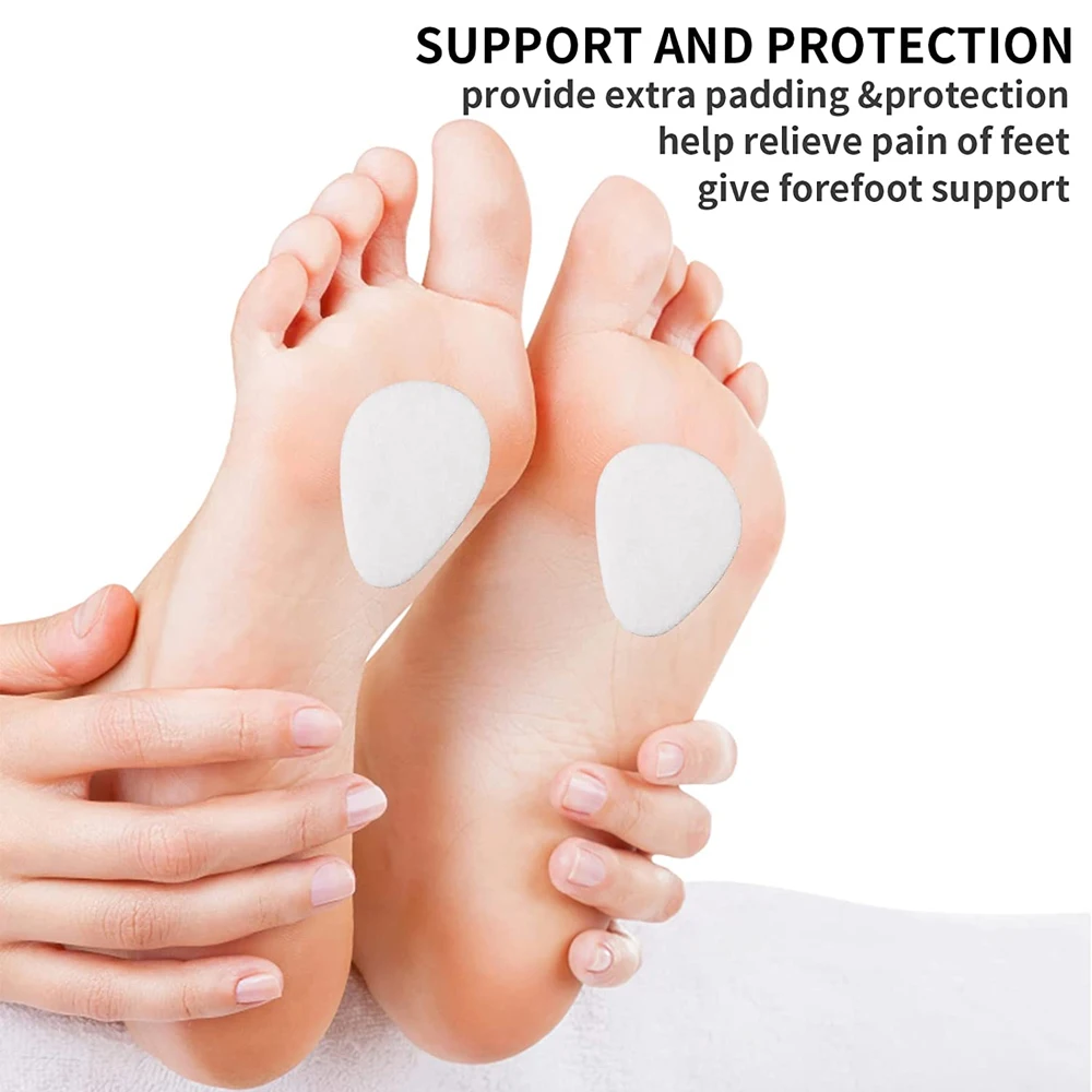 1Pair Metatarsal Felt Feet Pads Insert Foot Cushion Pain Relief Forefoot Support Adhesive Foam Foot Cushion For Men Women