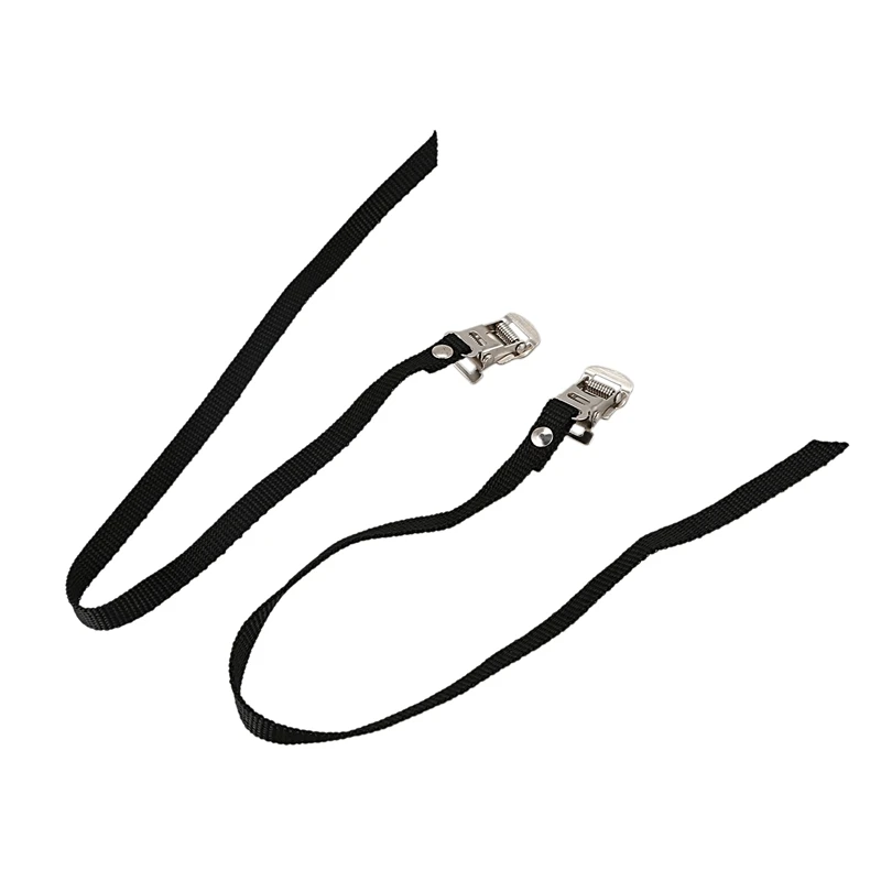 4 Road/Mountain Bike Pedal Replacement Cycle Toe Straps Black Nylon Security Fit