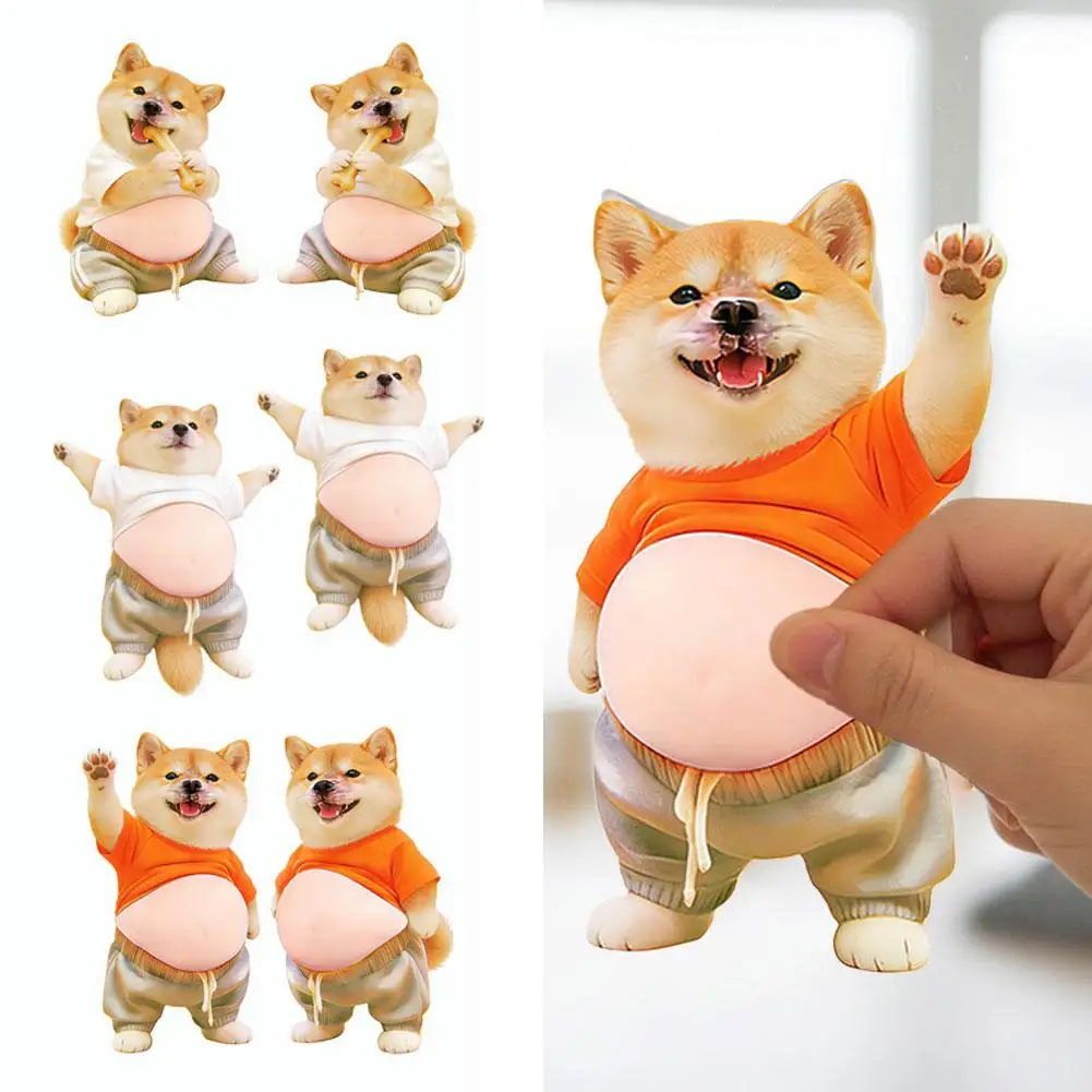 Cat Belly Sticker 3D Kitten Soft Silicone Self-Adhesive Bubble Sticker For Home Decor Phone