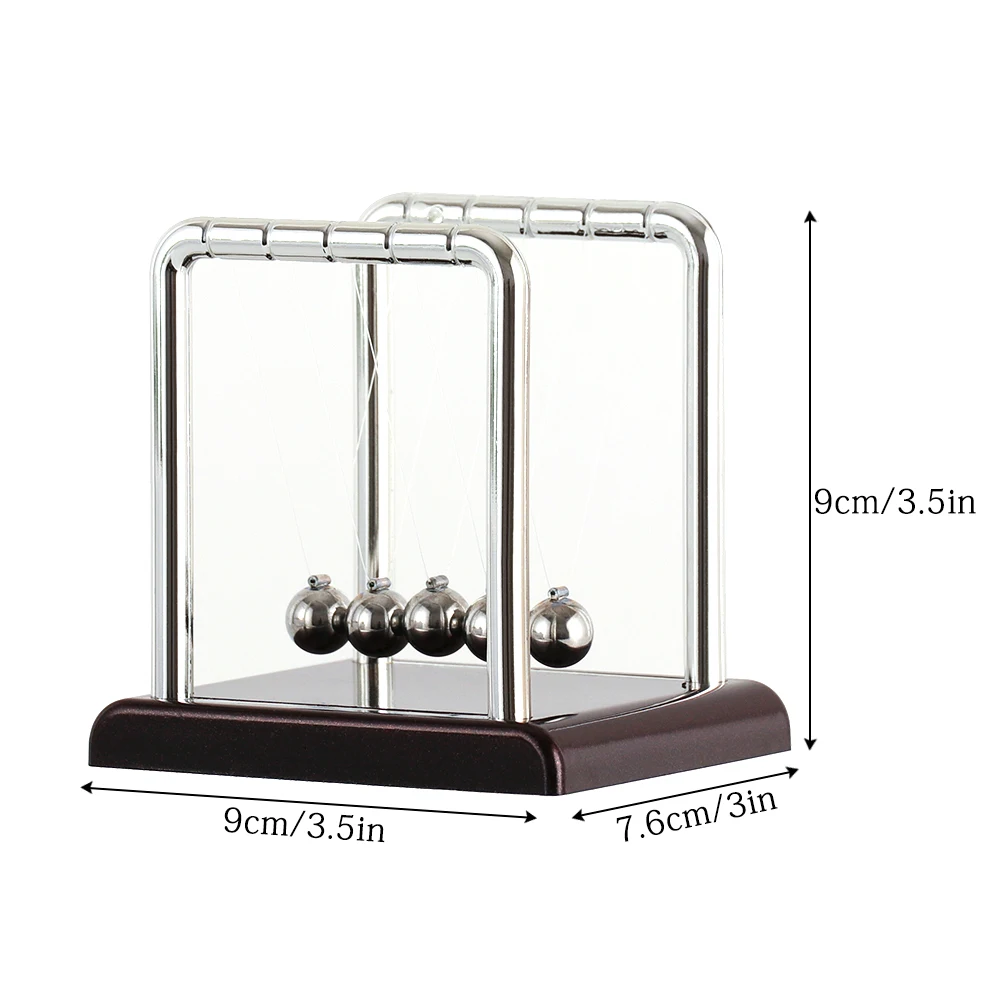 Newtons Cradle Steel Balance Ball Desk Table Decor Metal Pendulum Ball Kids Physics Science Desk Stationery Accessory Supplies magic balancing toy