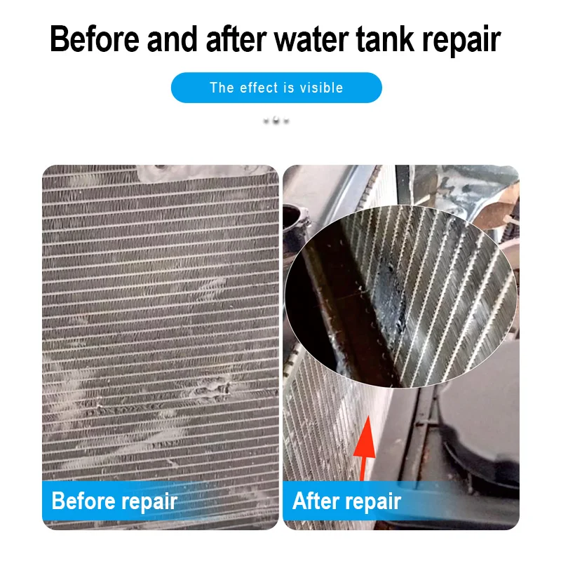 Metal Repairing Adhesive for Auto Radiator Water Tank, Alta Resistência Welding Glue, Car Leakage Bonder e Gap Filler Seringa