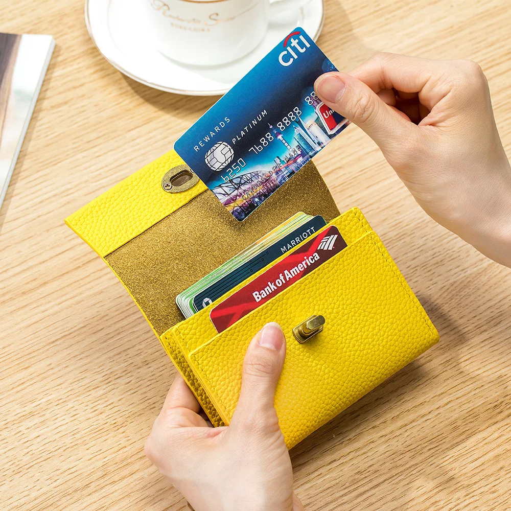 Genuine Leather Fashion Women's Card Bag Multifunctional Cowhide Coin purse