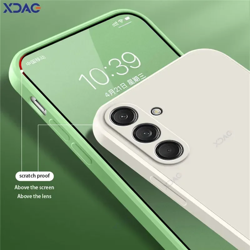 Premium Square Liquid Silicone Phone Case - Ultra-Soft Double Liner Protective Cover