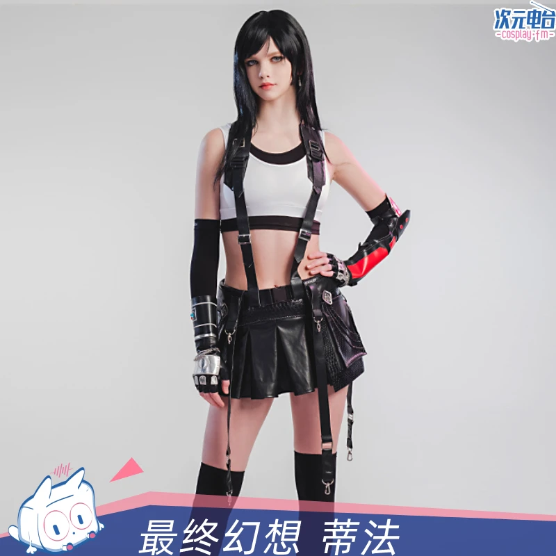 

Новая игра Последняя Фантазия 7 переделка Tifa Lockhart Косплей Костюм Боевая форма одежды Хэллоуин вечерние полный комплект