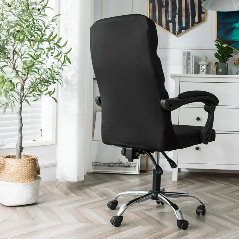Spandex Office Chair Covers Stretch Gaming Chair Cover Solid Color Computer Chairs Cover Elastic Chair Slipcovers for Home Decor 6