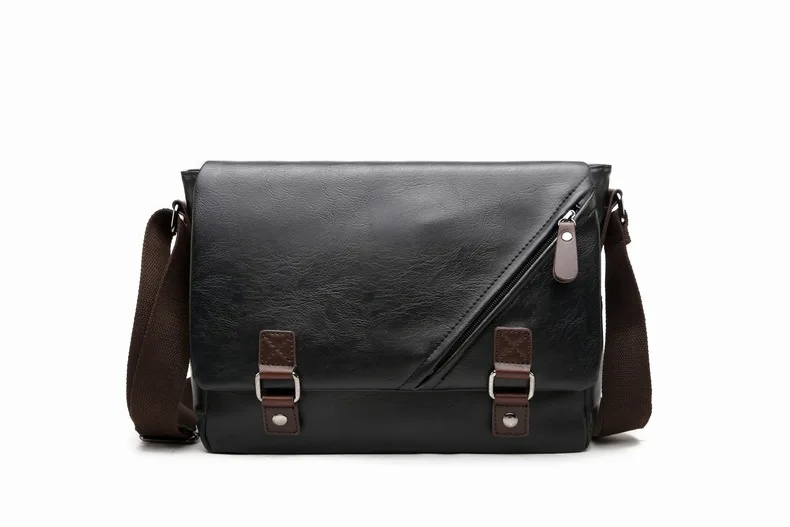 MJ Men's Bags Vintage PU Leather Male Messenger Bag High Quality Leather Crossbody Flap Bag Versatile Shoulder Handbag for Men (5)