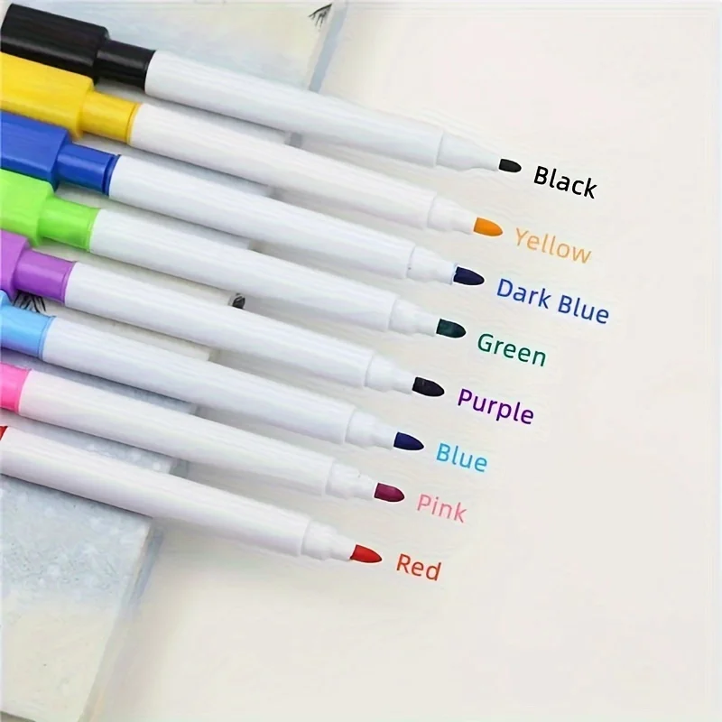 Marker Pen Art Pens 8 Colors Dry Erase Pen Magnetic Markers for Whiteboard Calendar Refrigerator