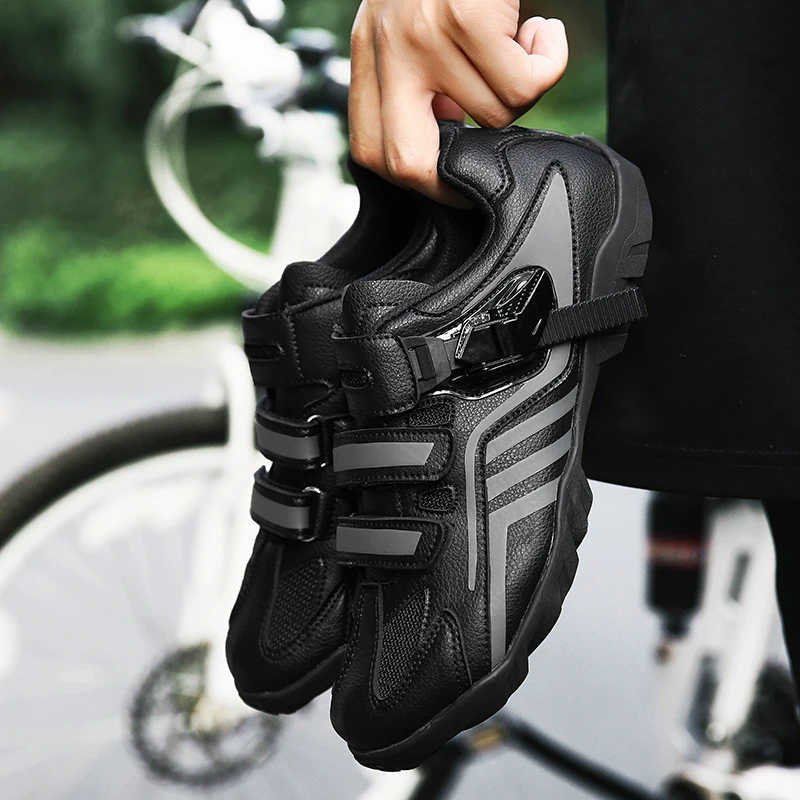 Professional Unisex Rubber Cycle Racing Sport Shoes Breathable Mesh Women Cycling Shoes Over Size 36-48 Men Bicycle Footwears