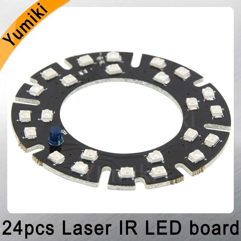 Infrared 24*Laser IR LED Board Surveillance Camera Accessories for CS Lens Security IP CCTV Camera Indoor Outdoor Night Vision (Diameter: 60mm)