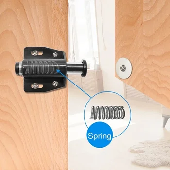 10 ชิ้น Strong Magnetic Pressure Push To Open Touch Latch ประตูตู้ Rebound Single Touch แม่เหล็กสําหรับอุปกรณ์ฮาร์ดแวร์ภายในบ้าน 2