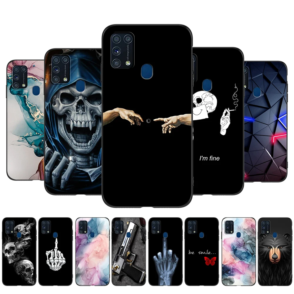 Per Samsung Galaxy M31 Cover Posteriore Per Samsung M31 4G Galaxym31 M 31 M315 Custodia In Silicone Nero Tpu