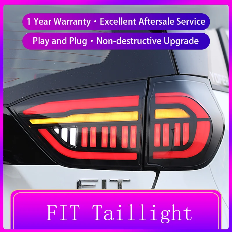 Car Styling Per Honda Fit Gk5 2021-2023 Lampada Posteriore Drl Fanale Posteriore Indicatore Di Direzione Dinamico Evidenziare Led Reverse Accessori Au