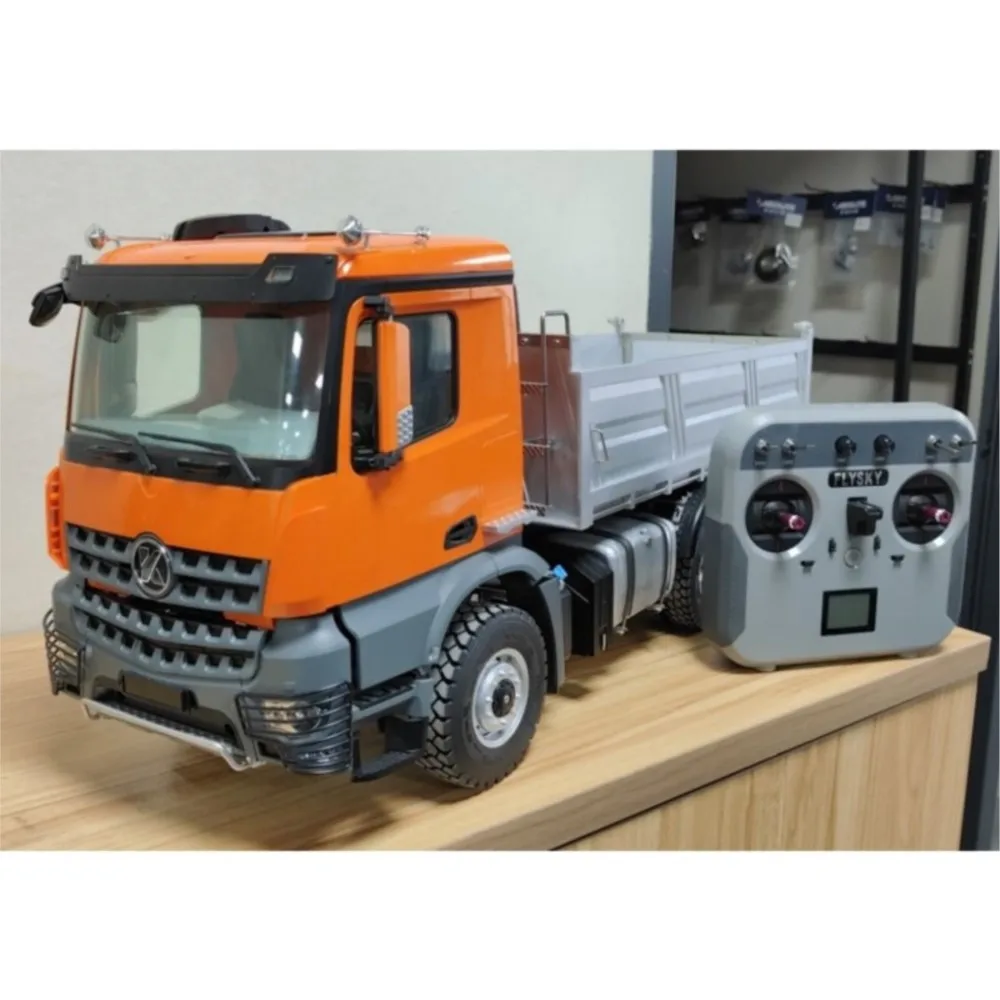 1/14 KABOLITE 5702 2.4G 원격 제어 전동 리프팅 덤퍼 모델 6x6 RC 팁퍼 차량 2단 속도 사운드 라이트 모터카 선물
