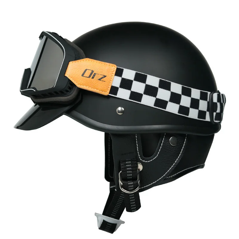 2023 Half Face Biker Motor Helmet Retro Moto Casco Moto Casco Scooter Vintage Moto Crash Moto Casco