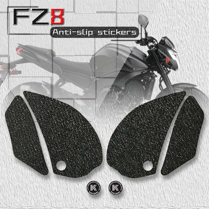 Motorcycle Anti-Slip Fuel Tank Pad Sticker Decal 3D Gas Fuel Knee Grip Traction Protection Stickers For YAMAHA FZ8 FAZER 8 ABS