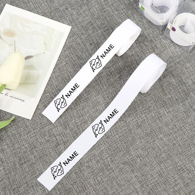 Customized satin label main label White Washable Name Labels Garment Fabric  Tags Marker Set for Clothes Sewing Accessories - AliExpress