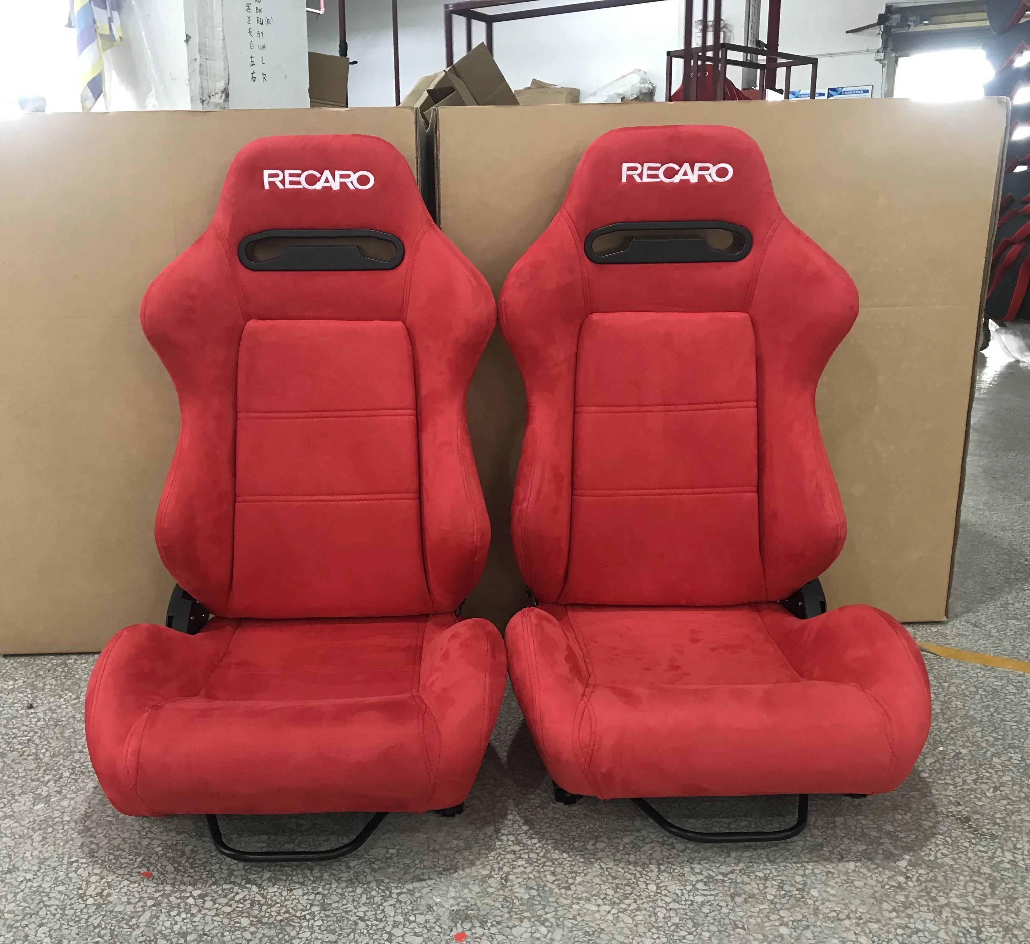 

Новое полностью красное замшевое сиденье RECARO SPD JBR1035, универсальные спортивные сиденья с двойным слайдером