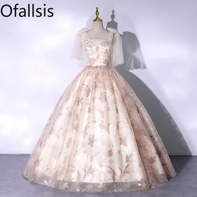 

Ofallsis Host Solo Performance Wedding Dress 2024 Summer New Fairy Vocal Art Exam Annual Meeting Evening Fluffy Dresses Female