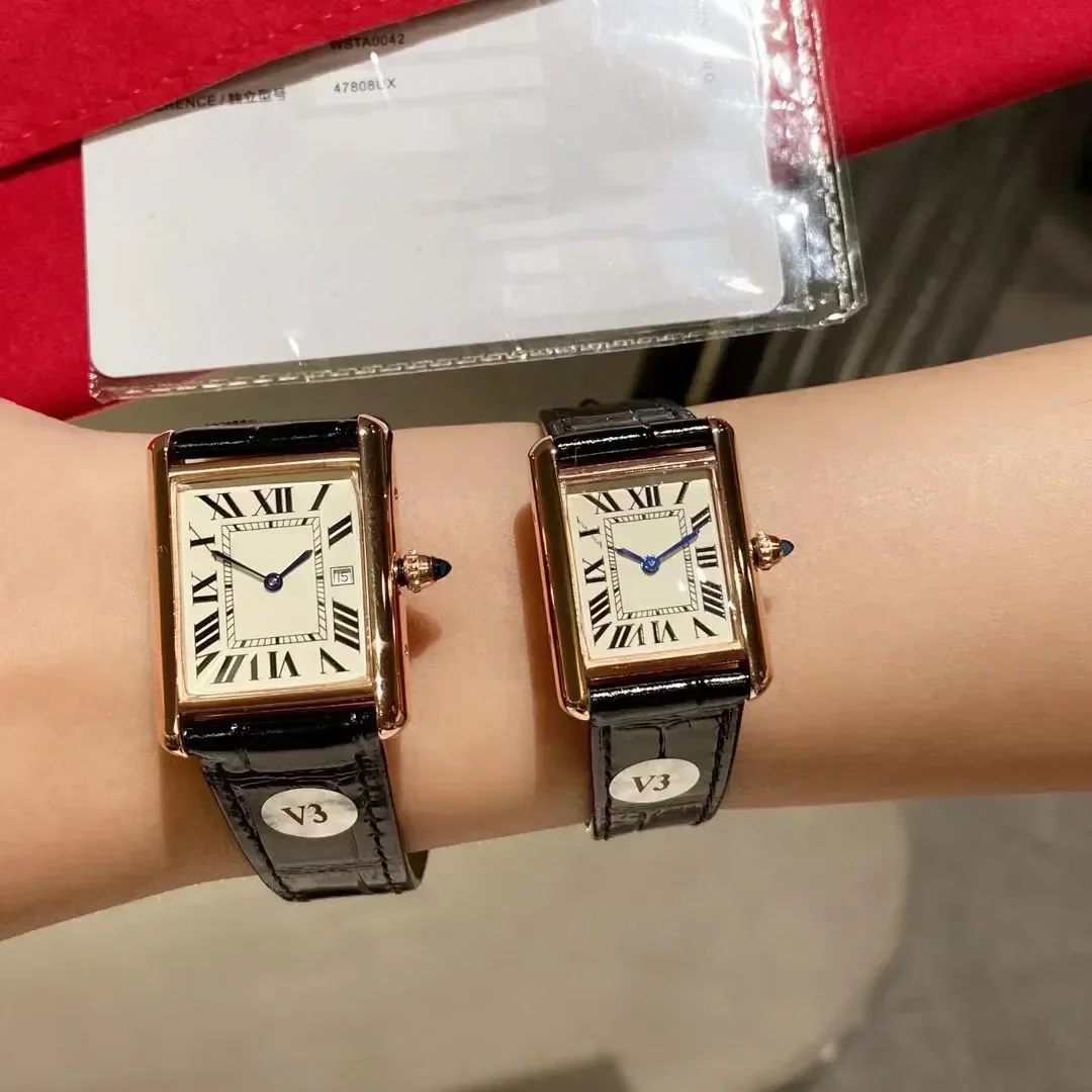 High Quality Womens Watch Top Luxury Brand Designer Waterproof Quartz Elegant Leather Tank Style Aaa Watch Sapphire Glass