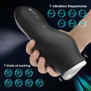 Automatic Male Masturbator Cup Blowjob Real Air Sucking Machine Vagina Oral Masturbation Cup Sex Toys Adult Goods for Men
