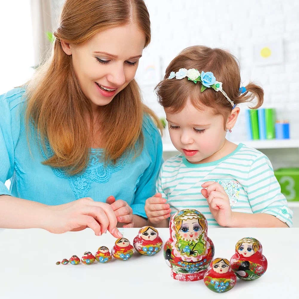5/10-Layers Matrioschka Houten Russian Nesting Matryoshka Doll Poppen Voor Kinderen Brithday Geschenken Decor Poupée De Russ