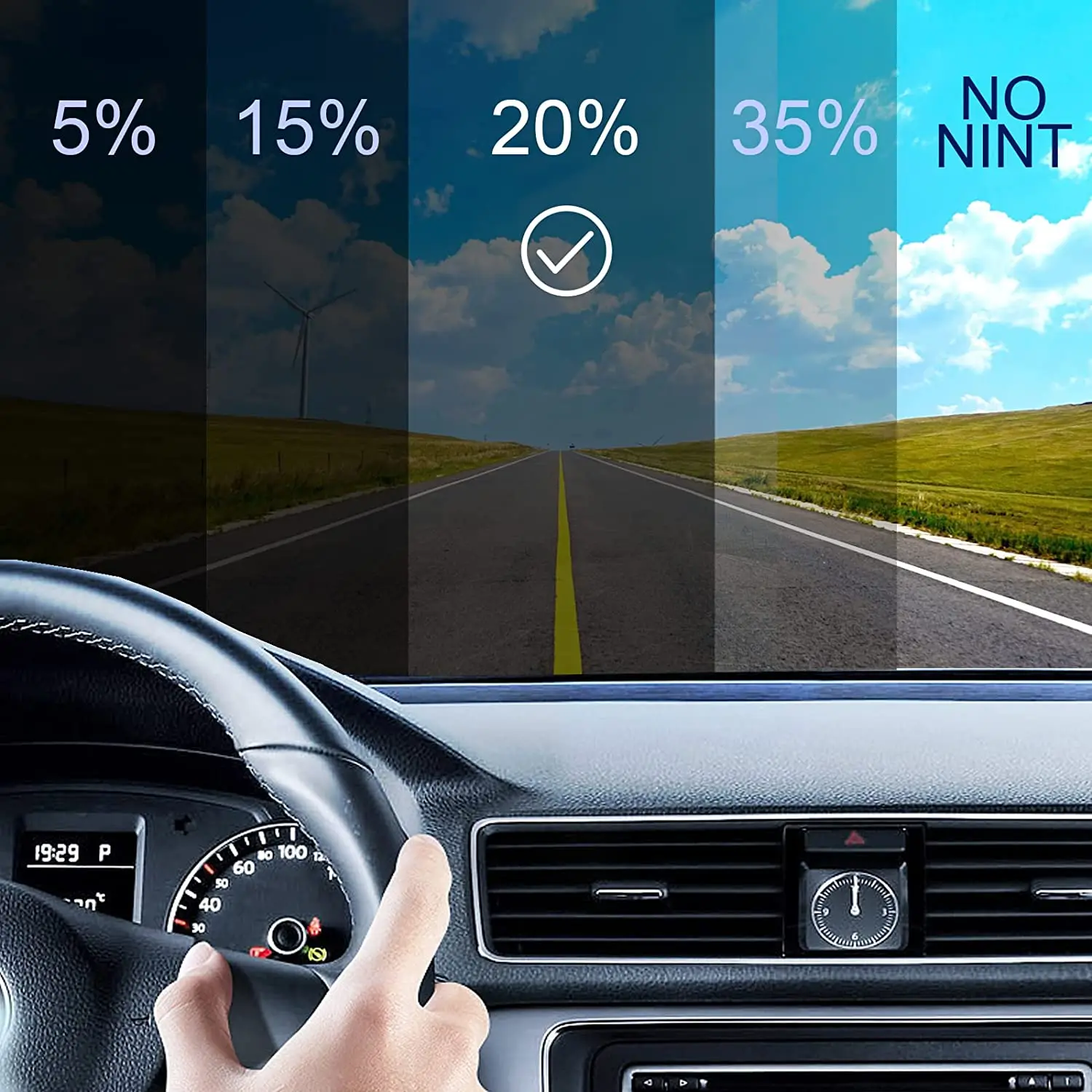 High Performance 20% VLT Auto Window Tinting Film