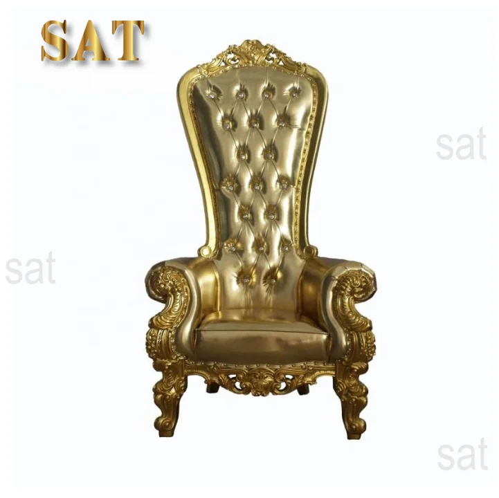 high back cheaper gold throne chairs royal luxury wedding chair for groom and brid