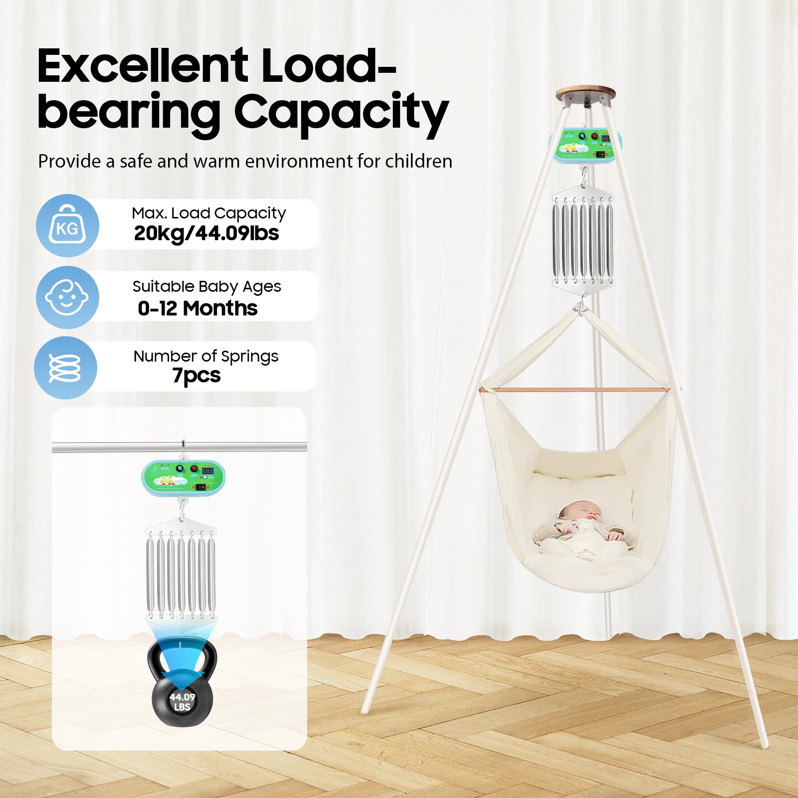 Electric Baby Swing Controller Load 20kg, Hanging Electric Cradle