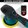 Gisam Cordless Car Polisher 8 Gears Digital Display Electric Polisher Auto Car Polishing Waxing Machine For Makita 18V Battery 3