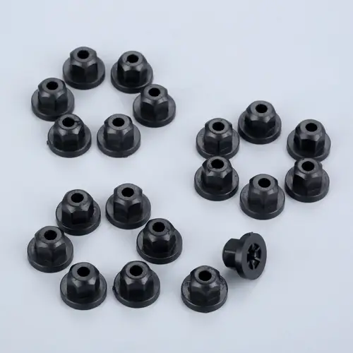 20pcs Exterior Plastic Body Nut Flange Clips for BMW Mercedes 5mm Nylon Flange Nut 10mm Hex Fit 1995-2001 7 Series 738 740 750 - Image 4