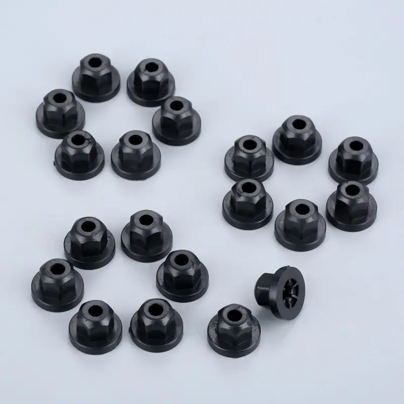 20pcs Exterior Plastic Body Nut Flange Clips for BMW Mercedes 5mm Nylon Flange Nut 10mm Hex Fit 1995-2001 7 Series 738 740 750 - Image 4