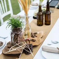 Vintage Shabby Chic Jute Table Runner 1 Roll 30cm X 10m Perfect for Rustic Wedding Decoration DIY Home Use Party Decorations 2