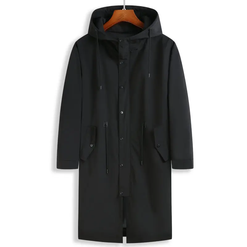 

2023 Spring new Men Trench Fashion England Style Long Trench Coats Mens Casual Outerwear Jackets Mens Clothing big size XL-8XL