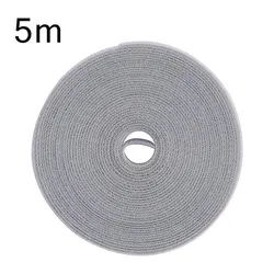 Versatile Cable Organizer & Wire Management Tape - Earphone, Mouse, and Cord Management Ties Protector (5m  gray)