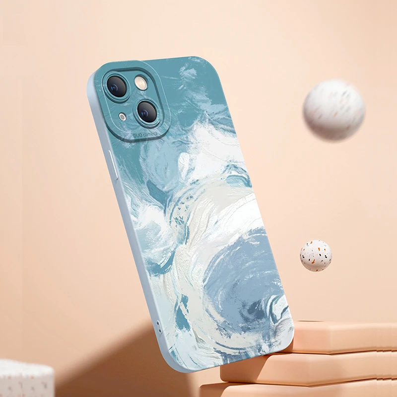 Watercolor Painting Phone Case For Xiaomi Mi 13 12 11 Lite 5G 14 13T 12T 12X Poco F5 X5 X3 Pro F3 Shockproof Soft Silicone Cover