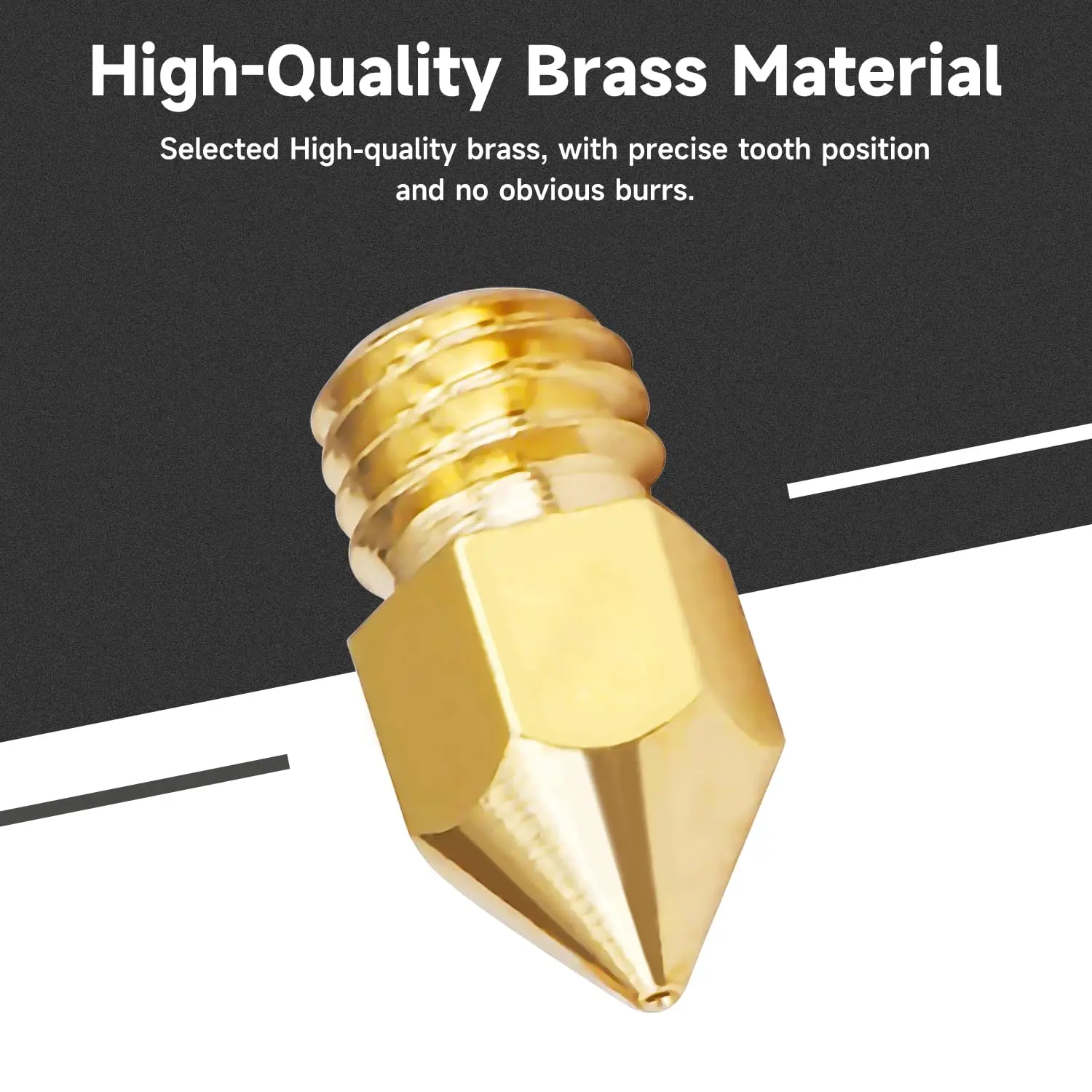 10 Ugelli Stampante 3D Ottone 0.1-1.0 Mm Per MK8 Creality Ender 3 Pro CR-10
