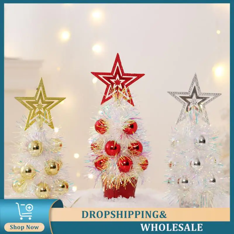 

Mini Christmas Tree Festive Window Scene Joy Small Christmas Tree Ornaments Home Decoration Fashionable Desktop Christmas Tree