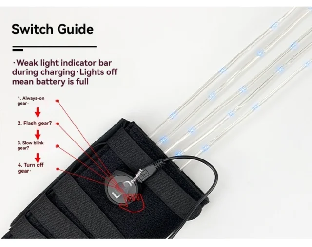100Cm Led Horse Tail Decorative Light Strip, Horse Tail Usb Light Decorative Strip, Equestrian Outdoor Sports Night Riding Gear 2