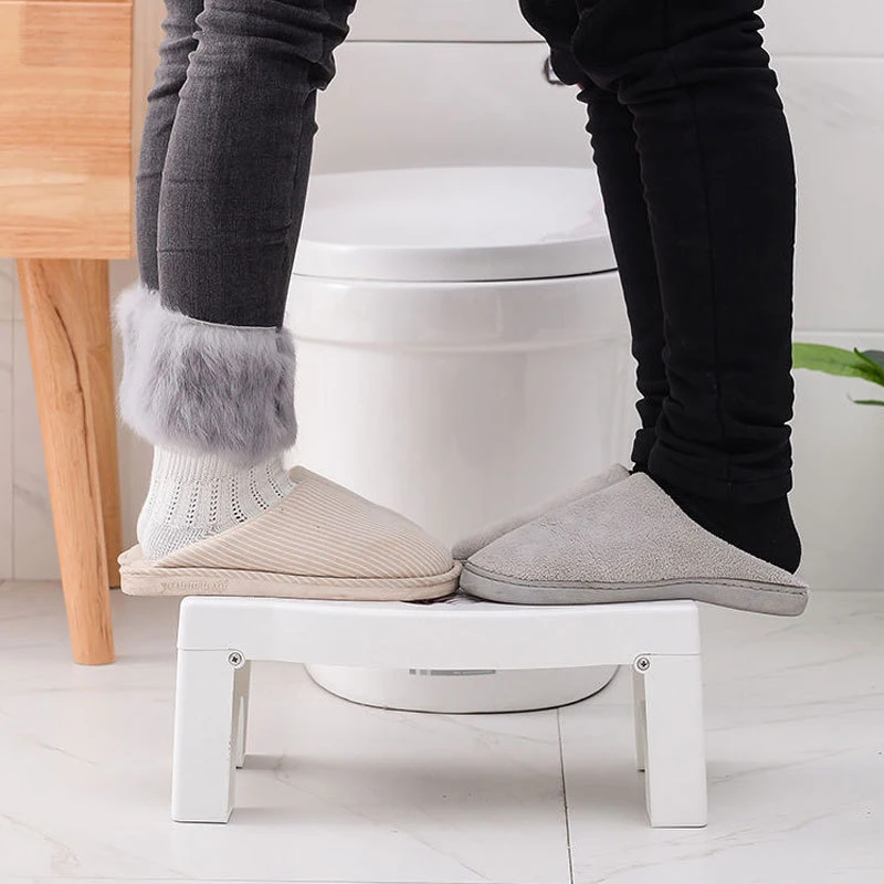 Folding bathroom stool toilet step stool toilet comfortable squat auxiliary suitable for all toilets, easy to store