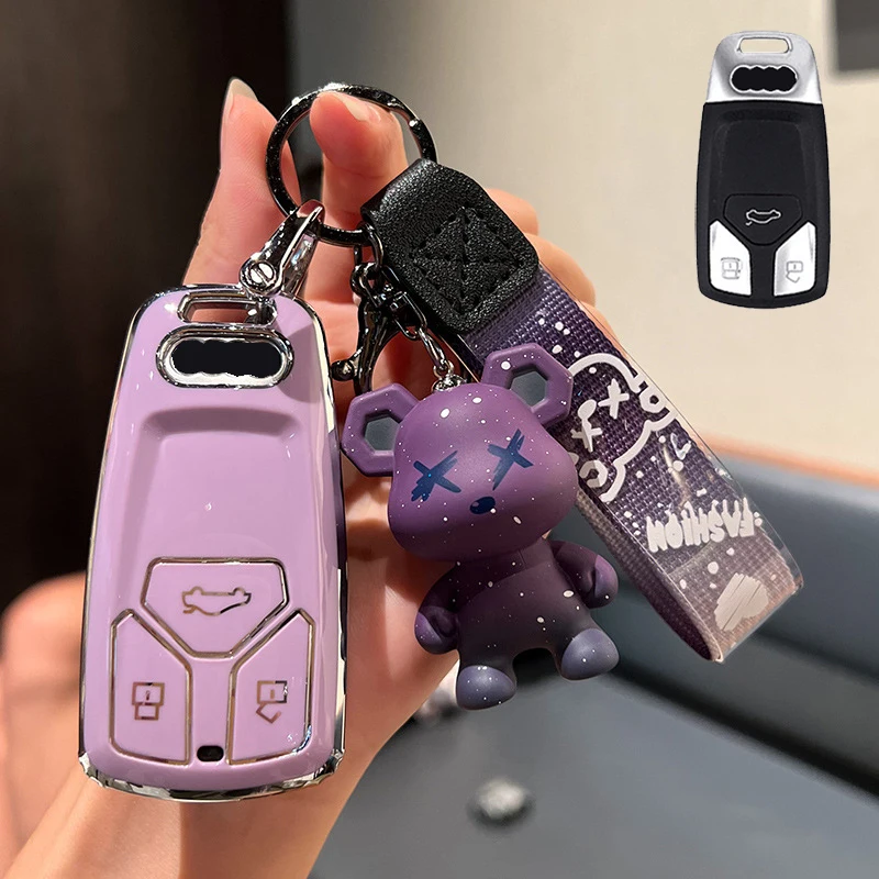

New TPU Car Remote Key Cover Case Shell For Audi A4 B9 A5 A6 8S 8W Q5 Q7 4M S4 S5 S7 TT TTS TFSI