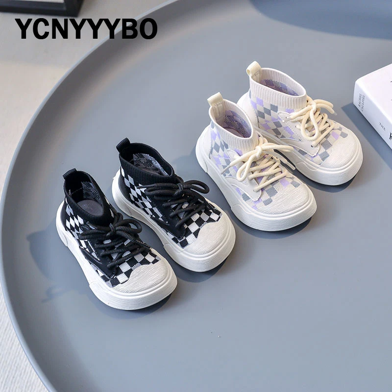 

New Toddler Casual Sneakers Children Brand High Top Shoes Baby Girls Sport Sneakers Boys Slip On Chunky Sneakers Trainers Autumn