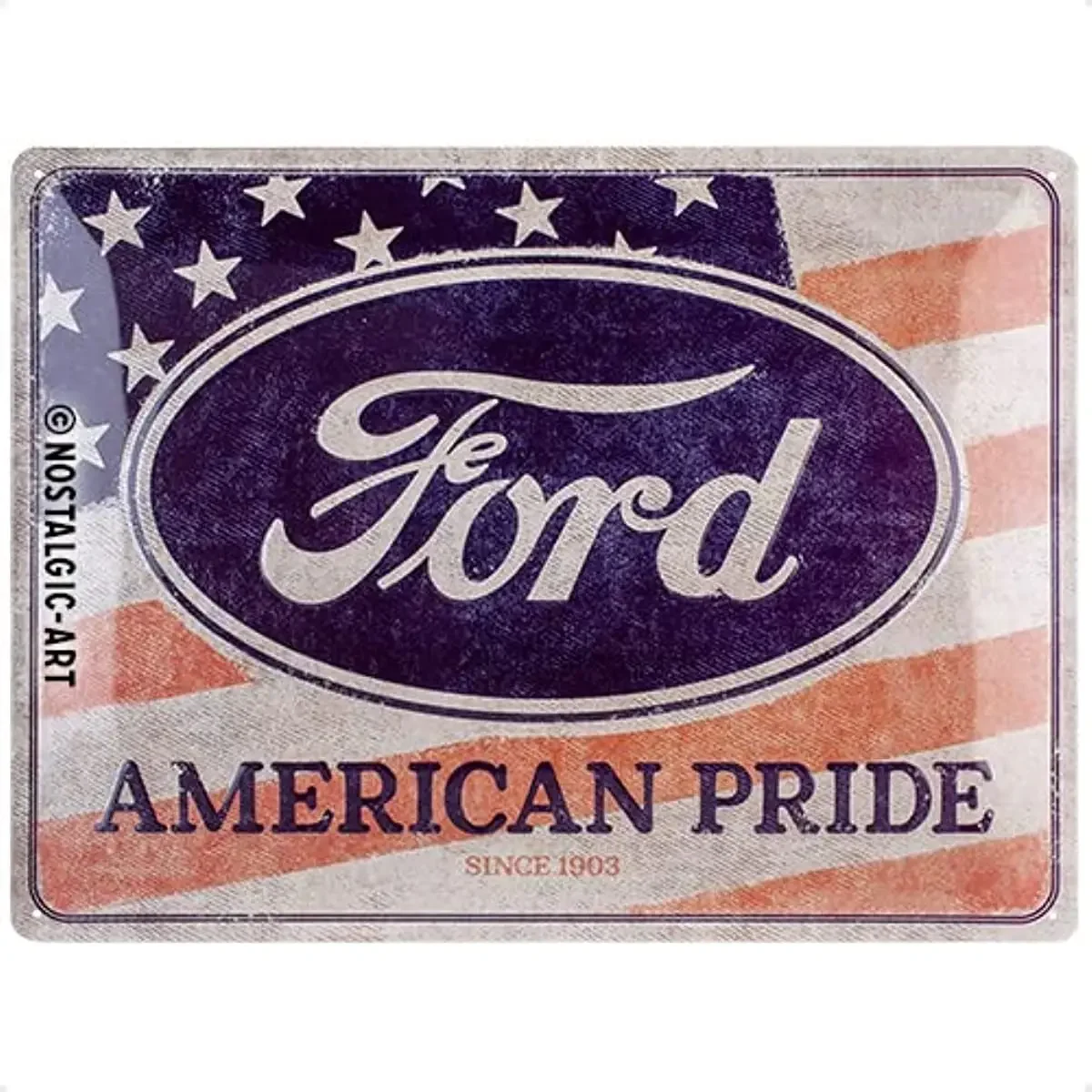 

Ностальгический дизайн, искусство, флаг Ford-US-металлический налет, Винтажный дизайн для украшения стен