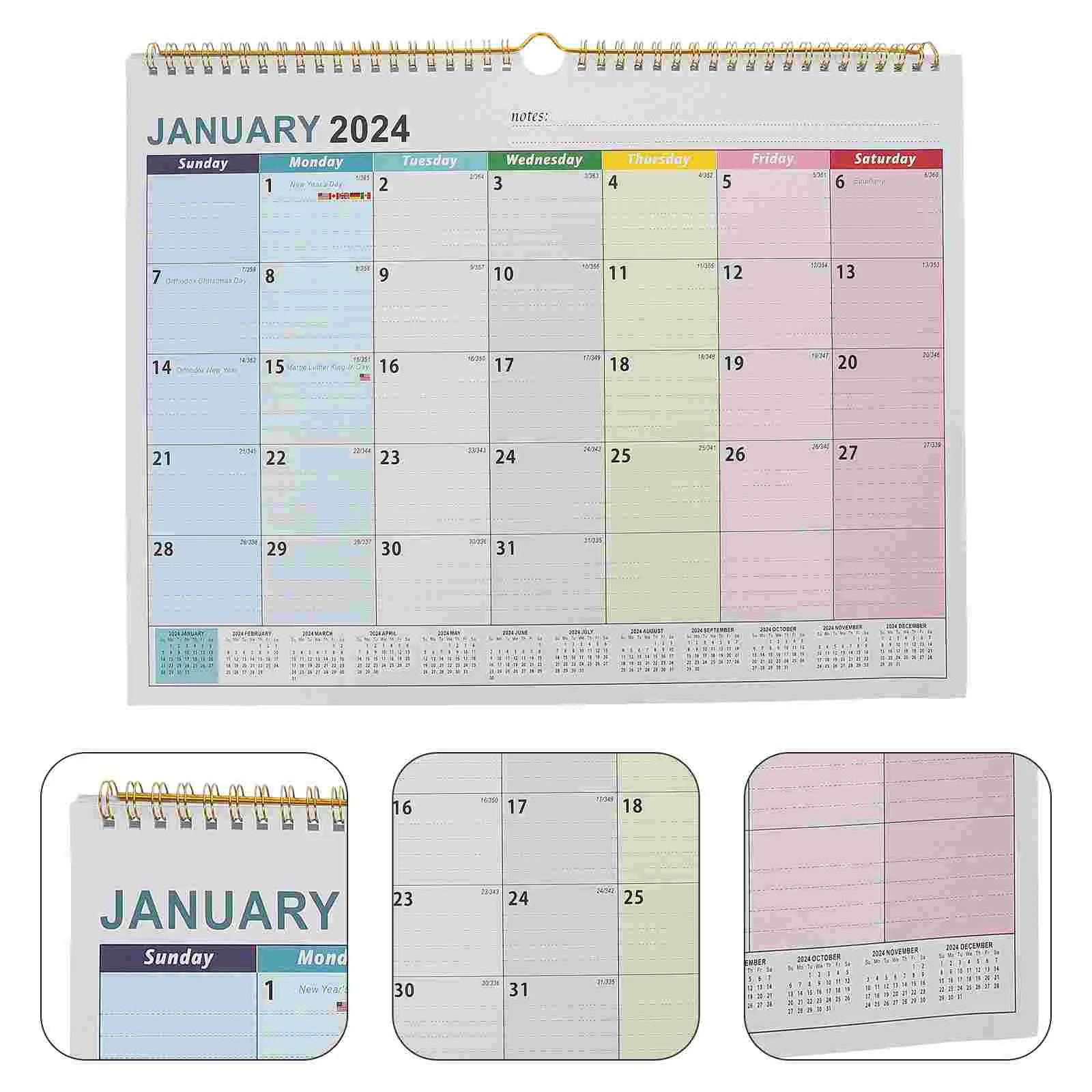 

2024-2025 Wall Calendar Hanging Schedule From Jan. 2024- Jun. 2025 Table Planner New Year Home Office
