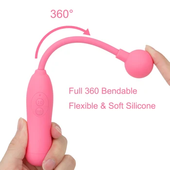 Sex Toys For Women Soft Silicone Bullet Egg 10 Frequency Full 360° Flexible Head Vibrator Erotic Flirting Nipple Anal Vibrator 5